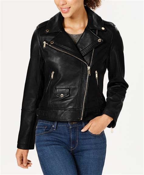 fake michael kors jacket|michael kors moto leather jacket.